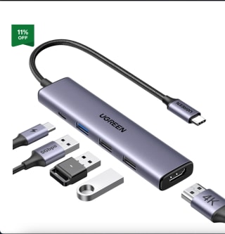 UGREEN Revodok 105 Hub USB C 5 en 1 Adaptateur Multiport HDMI 4K à 15,99€