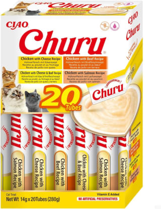 Churu gatos variedades de pollo con ternera 20 x 14gr por 6.30€