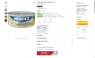 Atún Herdez en Aceite 130g por $12 | Oferta Amazon