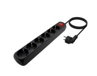 Aisens A154-0536 Regleta 6 Tomas Negra por 7,39€