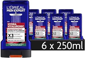 Lot de 6 gels douche L’Oréal Men Expert Hydra Hyaluronic à 14,58€