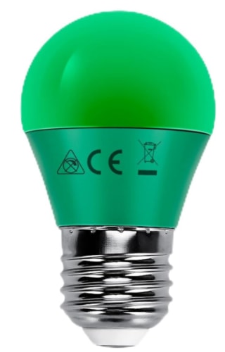 VoltShine Bombilla LED G45 verde E27 4W, energía eficiente por 3.91€
