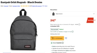 Eastpak ORBIT XS rugzak, 33.5 x 23 x 15 cm, 10 L voor €24,47 bij Bol