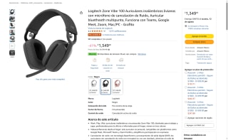 Audífonos Logitech Zone Vibe 100 por $1,349 | Oferta Amazon