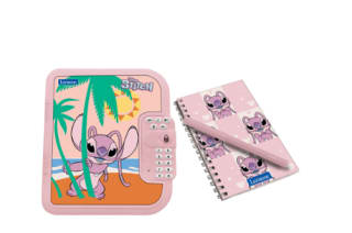 Disney Stitch, Angel Diario electrónico con bolígrafo y Cuaderno incluidos por 27.99€