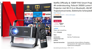 Netflix Officially & 1080P FHD Smart Projector voor €99,99 bij Amazon