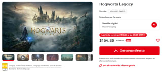 Hogwarts Legacy por $165 | Oferta Nintendo eShop