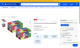 KIT 2 Cajas Panini Mundial 2026 por $3,869 | Oferta Walmart