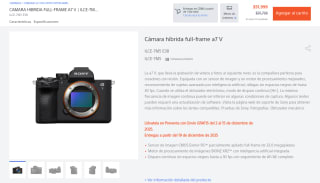 Cámara Sony Híbrida Full-Frame a7 V por $