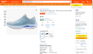 Mizuno Wave Inspire 20 Talla 25cm por $815 | Amazon
