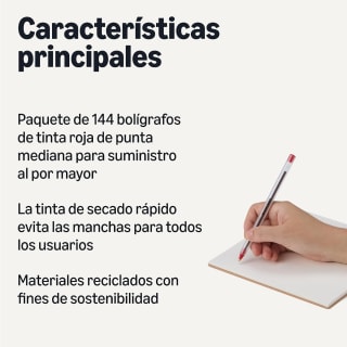 Amazon Basics Bolígrafos (1,0 mm, 144 uds) por 8,89€ en Amazon