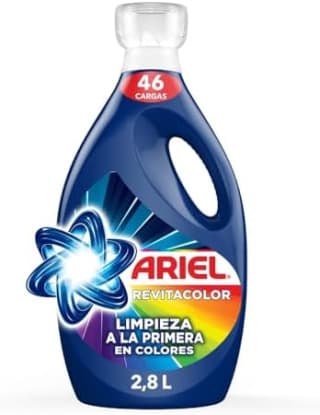 Ariel Detergente Líquido Revitacolor 2.8L por $56 en Amazon