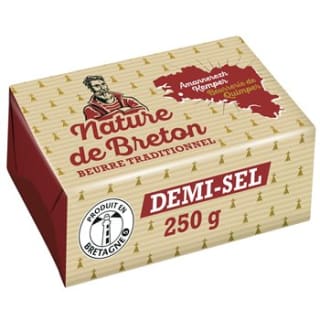 Beurre Nature de Breton Demi-sel 250 g pour 1,88€ chez E.Leclerc DRIVE