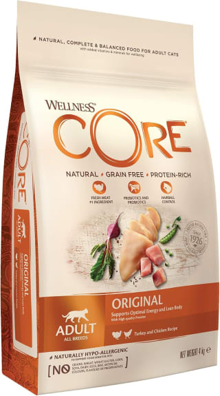 Wellness CORE Original 4 kg droog kattenvoer (Kip & Kalkoen) voor €26,65 bij Amazon