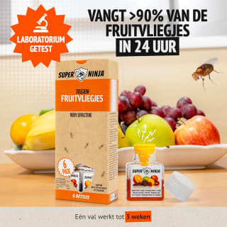 Super Ninja Fruitvliegjes Vanger (6 pack) voor €19,54 bij Amazon