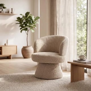 Draaifauteuil bouclé - taupe voor €99 bij Action