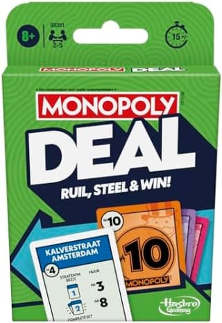 Hasbro Monopoly Deal kaartspel (Nederlandse versie) voor €5,49 bij Amazon