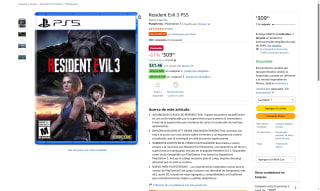 Resident Evil 2 y 3 para PS5 por $580 | Amazon