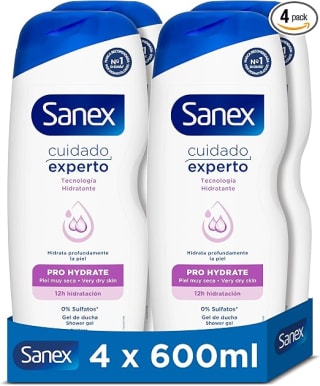 8 botes Sanex Cuidado Experto Pro Hydrate 600 ml por 13.60€ en Amazon