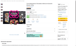 Turin Masterpieces 12 Bombones 120g por $90 | Amazon