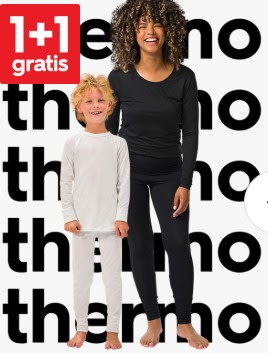 1+1 gratis op Thermo ondergoed bij HEMA