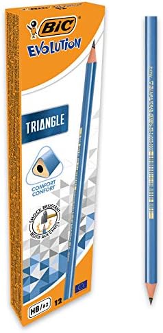 12 unidades BIC Evolution Triangle, Lápices HB2 con barril triangular por 2.44€