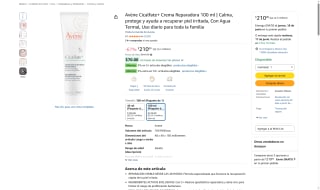 Avène Cicalfate+ 100ml por $210 | Oferta Amazon