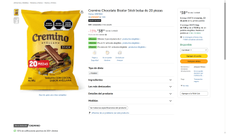 Cremino Chocolate Bicolor por $25 | Oferta Amazon