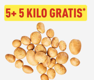 Kruimige aardappelen 10 kg voor €4,99 bij Aldi