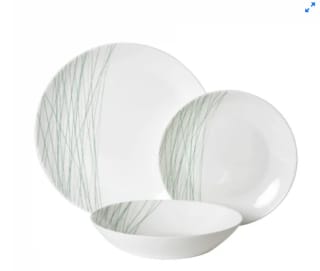 Vajilla de Vidrio Opal 12 piezas IDEALCASA Grass por 13.99€