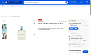 Perfume D&G Light Blue 200ml por $1,709 | Oferta Walmart