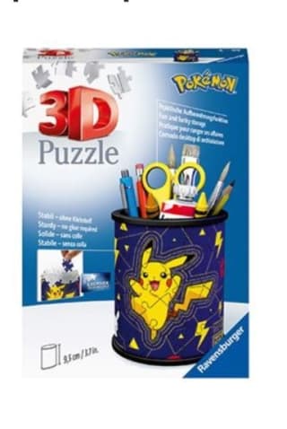 Puzzle 3D Ravensburger shaped Portalápices Pokémon por 4.80€.