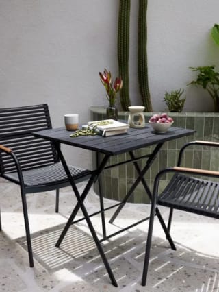 SANDVIKA Mesa de balcón SANDVIKA 65x65 negro por 25€