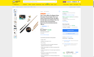 Taco de billar 1.45m por $200 | Mercado Libre