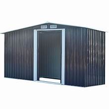 Living & Home 4x8ft Metal Garden Shed with Log Storage – £176