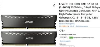 Lexar Thor LD4BU016G-R3200GDXG voor €78,99 bij Amazon