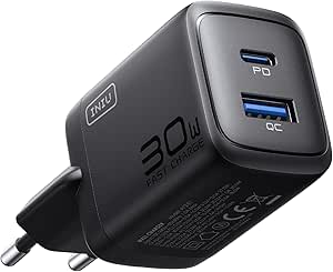 INIU USB C oplader 30W 2 poorten [USB-C + USB-A] voor €5,80 bij Amazon België