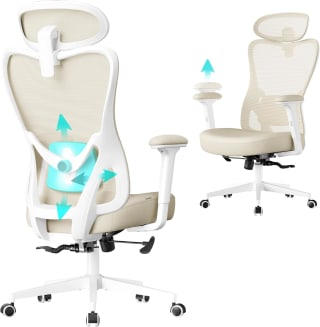 SONGMICS Silla de Oficina Ergonómica con Reposacabezas y Soporte Lumbar por 82.49€