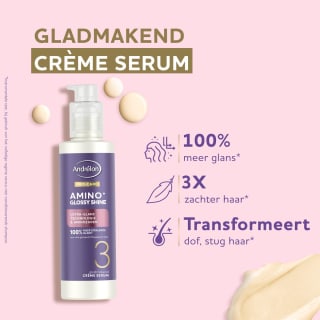 Andrélon Pro-Care Amino+ Glossy Shine crème serum (6×200 ml) voor €19,99 bij Bol