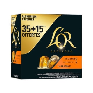 L'OR DELIZIOSO 35+15 (50 capsules) pour Nespresso pour 10,99€ chez Electro Dépôt