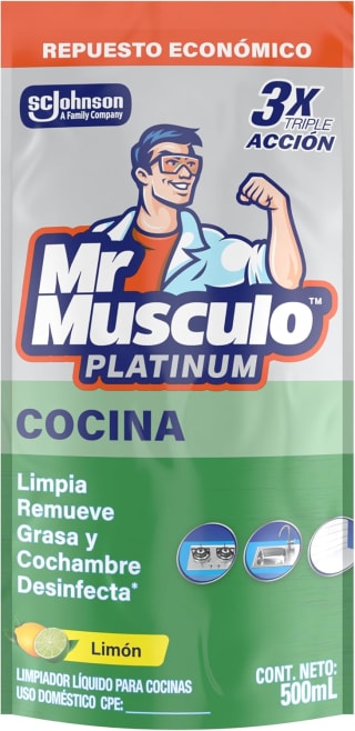 Mr Músculo Limpiador Multiusos Desengrasante Cocina Platinum por $20 en Amazon