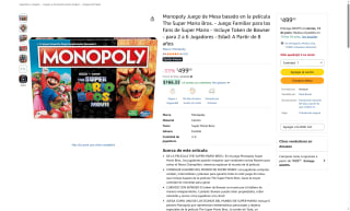 Juego Monopoly Mario por $499 | Oferta Amazon