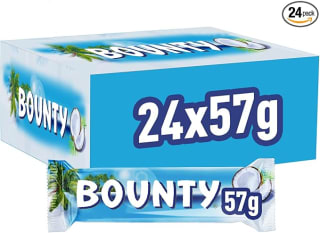 Bounty Coconut Milk Chocolate Duo Bars, 24 x 57g for £10.50 at Amazon