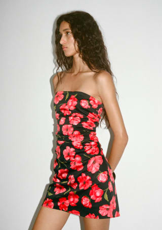 Mango Vestido palabra de honor flores por 8,99€
