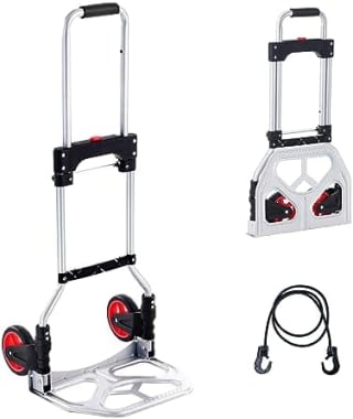 VEVOR Carretilla de Mano Plegable de Aluminio 80 kg por 24,81€ en Amazon