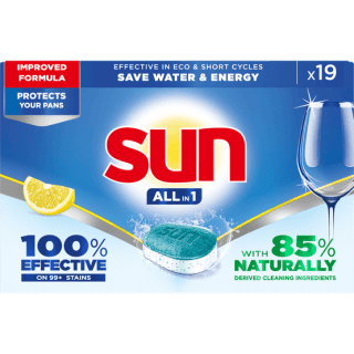 Sun Vaatwastabletten all in one lemon (19 stuks) voor €2,99 bij Dirk