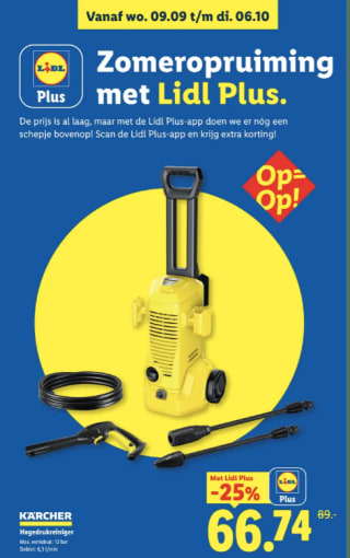 Zomeropruiming bij de Lidl met hoge kortingen.