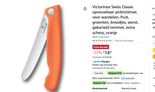 Victorinox Swiss Classic opvouwbaar picknickmes voor €14,81 bij Amazon
