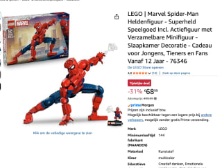 LEGO ǀ Marvel Spider-Man voor €68,99 bij Amazon