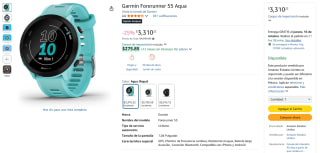 Garmin Forerunner 55 GPS por $3,310 | Oferta Amazon